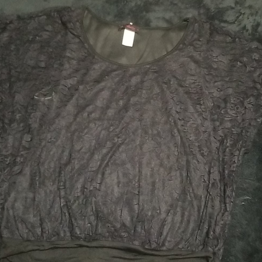 Lace overlay tunic